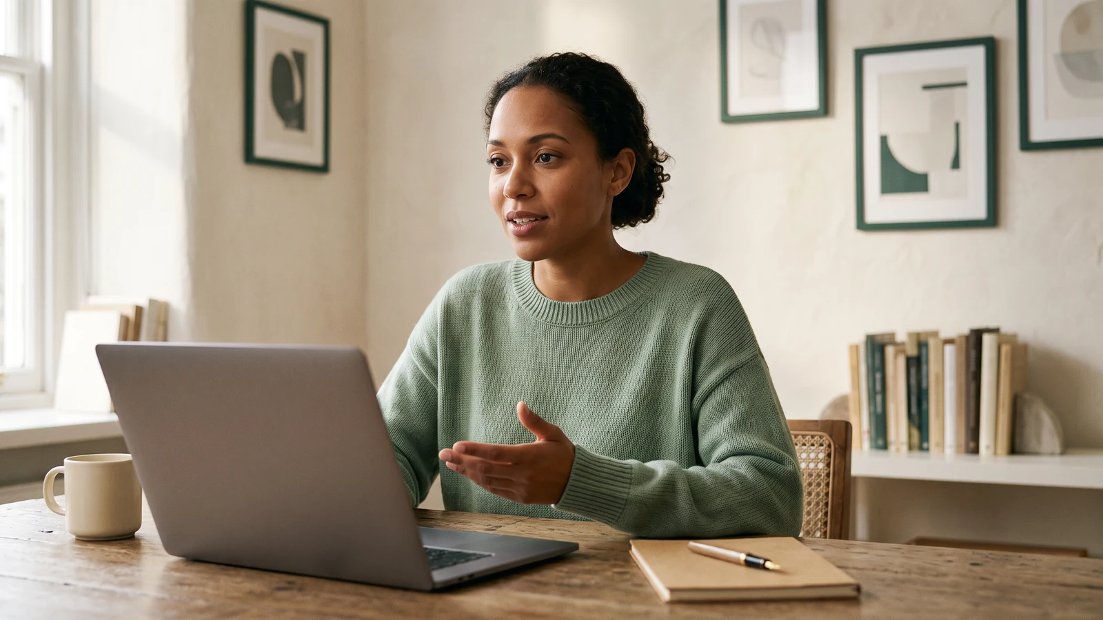 An anonymized research participant explaining that a good sleep device should give practical next steps, natural remote-interview framing without UI.