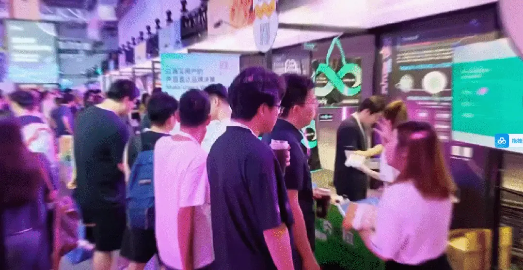 Visitors gather at the Trooly booth during WAIC 2026.
