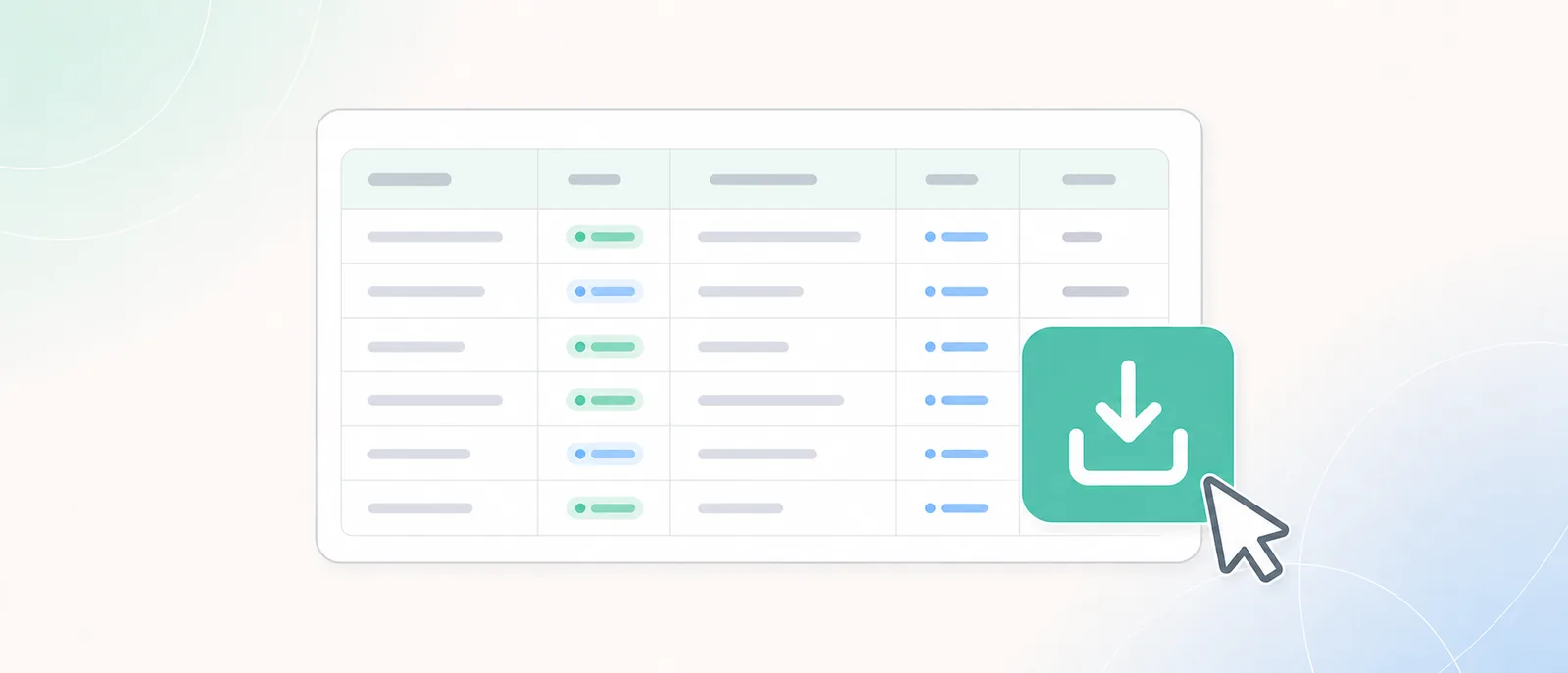 One table presenting key interview takeaways